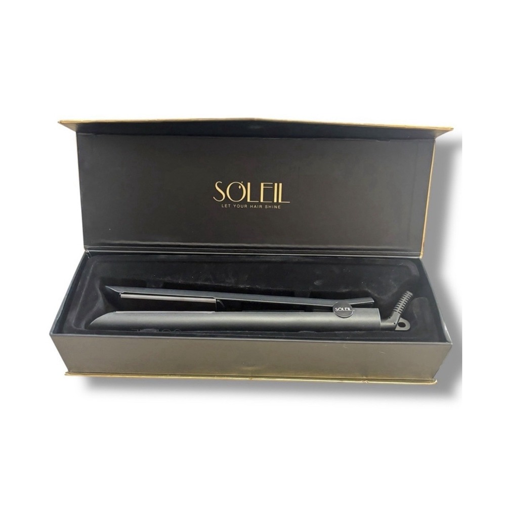 Soleil Dynamic Styler Hair Straightener Flat Iron Black Professional Tool